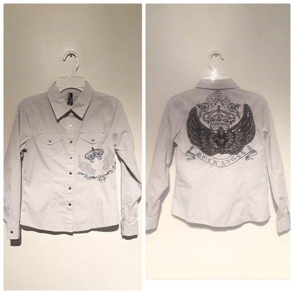 Star Ride Snap Button Shirt Girls Medium 10 - 12 - Picture 1 of 8